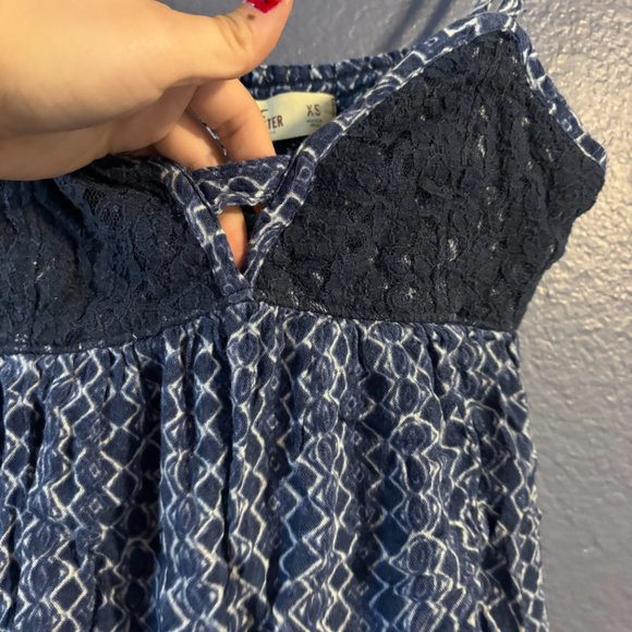 Blue Patterned Tank Top Blouse - Picture 8 of 11